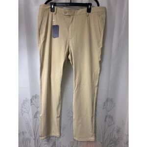 Boston Scott Golf Mens Flat Front Performance Pants Khaki Size 38‎